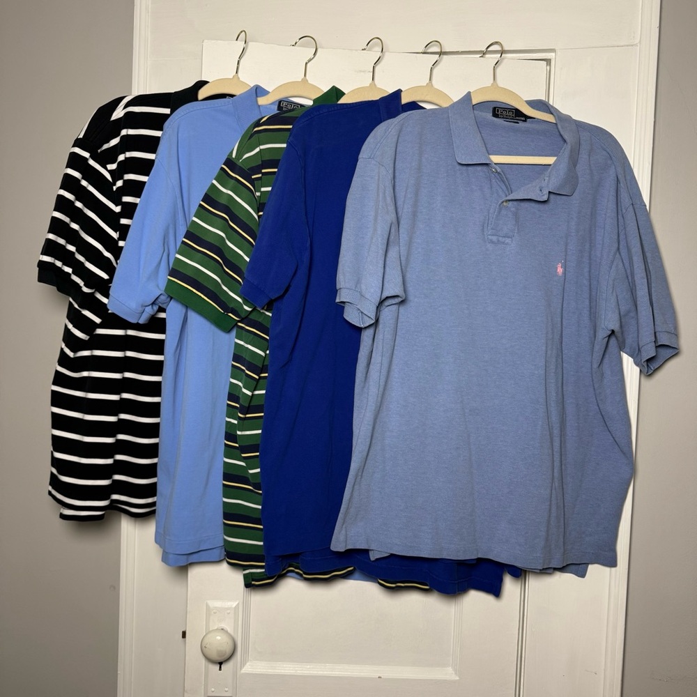 Polo by Ralph Lauren Classic Fit 100% Cotton Shirts Bundle of Six Polos XXL